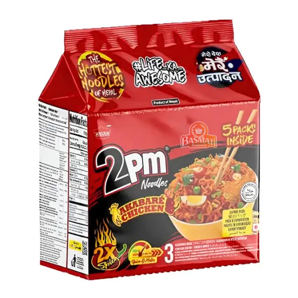 2pm Akabare Chicken 2X Spicy Noodles 5Pack (100gmx5packs)