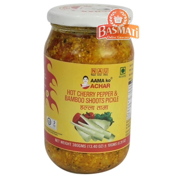 Hot Cherry Pepper & Bamboo Shoots Pickle (Dalla Tama Aakbare Achar) 380gm