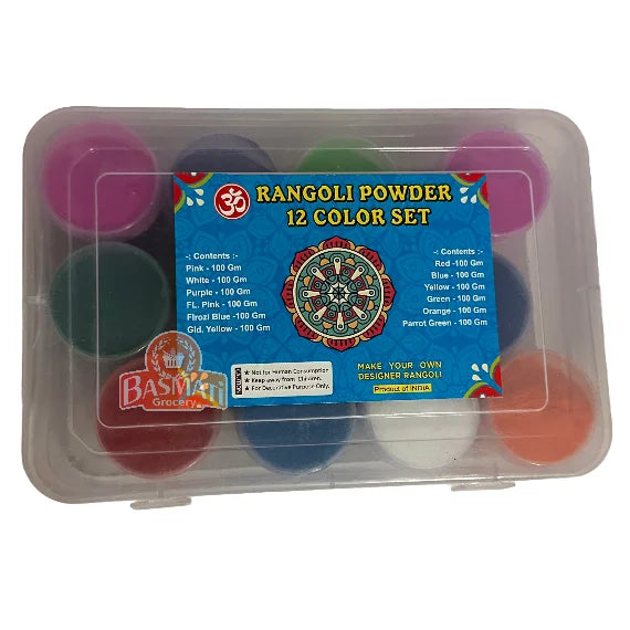 Perpetual Rangoli Color Rangoli Set 12 Colors – Basmati Grocery Mart