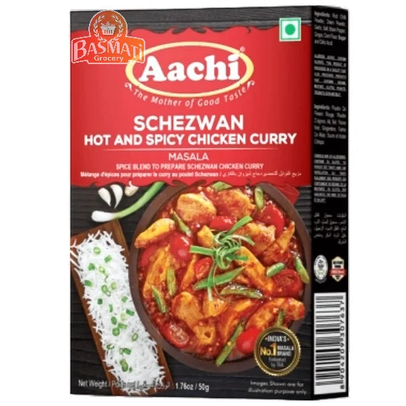 Aachi Schezwan Hot & Spicy Chicken Curry Masala 50g