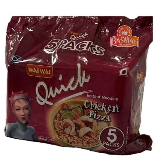 Wai Wai Quick Chicken Pizza Noodles 5packs